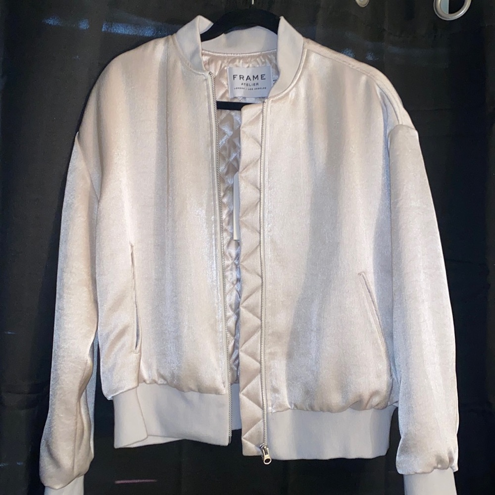 Women's L satin bomber jacket by FRAME jeans